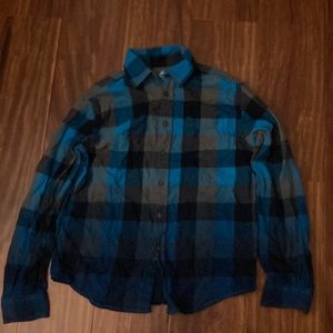 Striped long sleeved button up